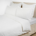 Coleção de Hotel 200T 100 Puro Algodão Branco Liso Bedding Set